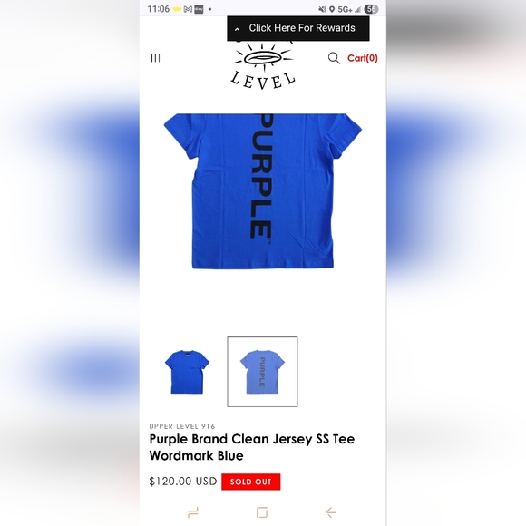 PURPLE Brand Jersey Soft Knit T-Shirt with Minor Flaws Size Medium - Picture 5 of 10